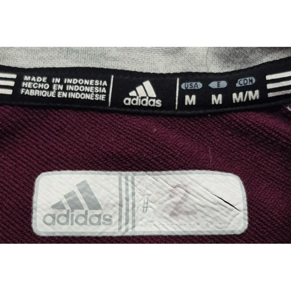 Mississippi State Bulldogs Adidas men's maroon/gray pullover athletic shirt sz M